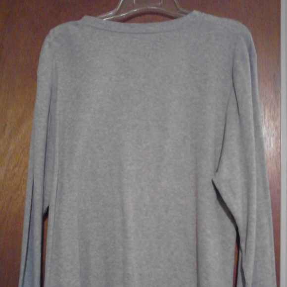 Sonoma Light Gray Long Sleeve Shirt/Petite XL - Picture 6 of 8